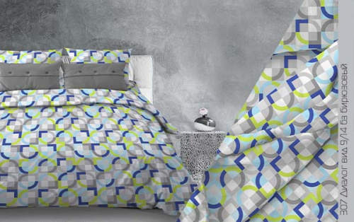 КПБ Бязь Гост Арт. 307-9/14 диалог (пл. 140 г/м)