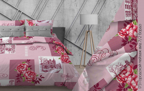 КПБ Бязь Гост Арт. 173-7 городской пейзаж (пл. 140 г/м)